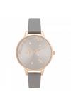Olivia Burton Vegan London Grey & Rose Gold Plated Stainless Steel Watch - Ob16Pq03 thumbnail 1