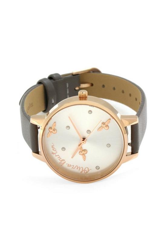 Olivia Burton Vegan London Grey & Rose Gold Plated Stainless Steel Watch - Ob16Pq03 4