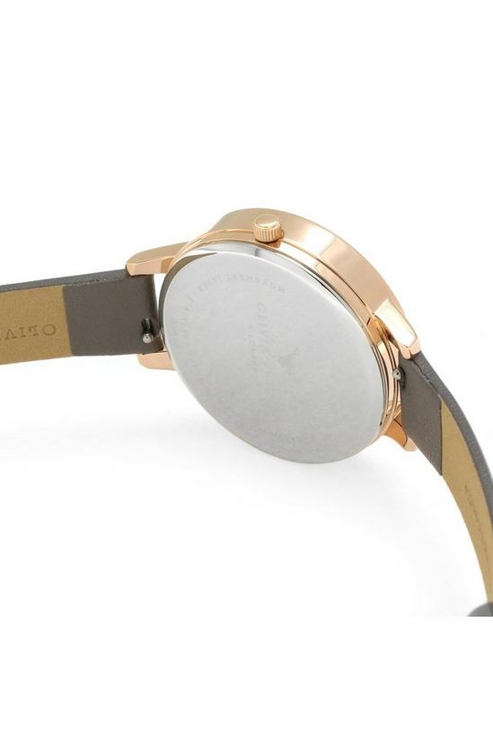 Olivia Burton Vegan London Grey & Rose Gold Plated Stainless Steel Watch - Ob16Pq03 5