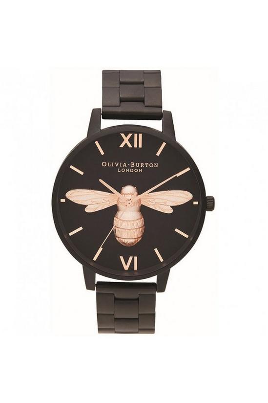 Olivia Burton 3D Bee Plated Stainless Steel Fashion Analogue Watch - OB16SHB02 1
