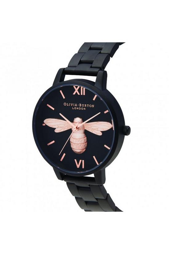Olivia Burton 3D Bee Plated Stainless Steel Fashion Analogue Watch - OB16SHB02 2
