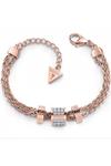 Guess Jewellery 'Love Not Rose Gold Plated Pave Crystal' Stainless Steel Bracelet - UBB78141-L thumbnail 1