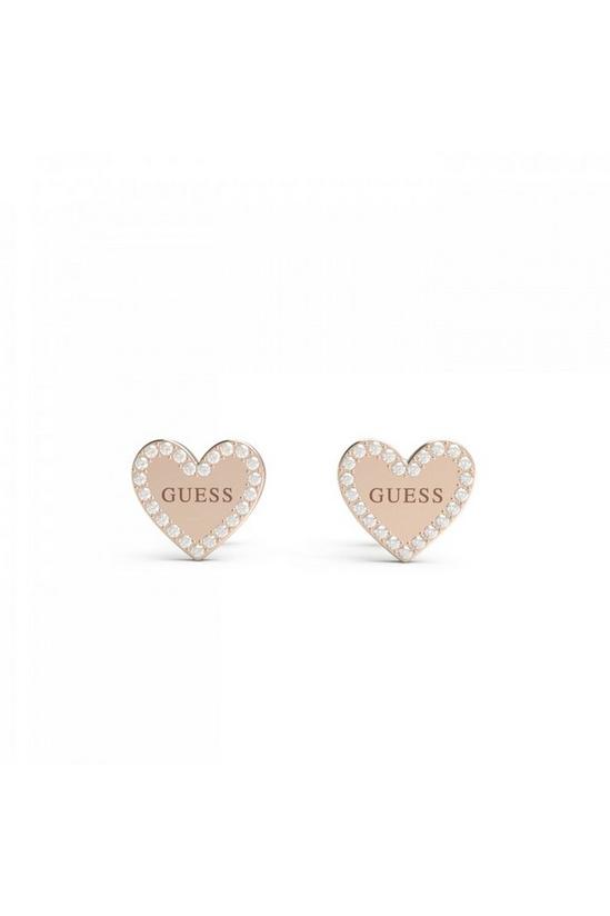 Guess Jewellery Heart To Heart Stainless Steel Earrings - Ube01082Rg 1