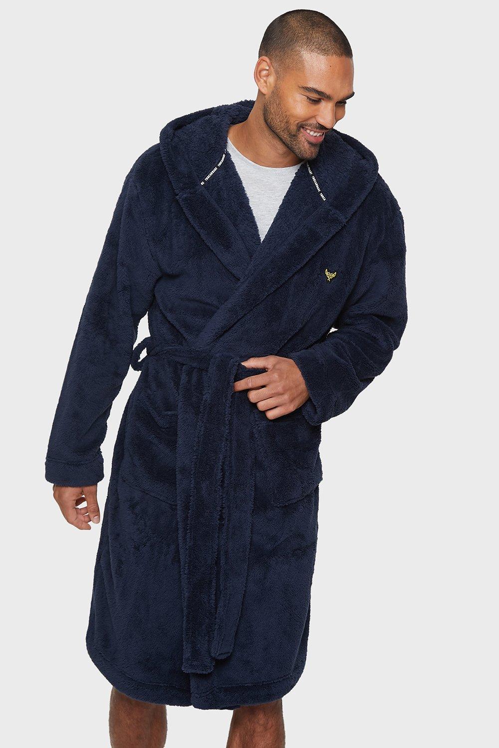 EQWLJWE Mens Robes Big and Tall Terry Cloth Bathrobe Cotton Towel Hooded Full  Length Housecoat Hot Tub Bath Spa Sleepwear - Walmart.com