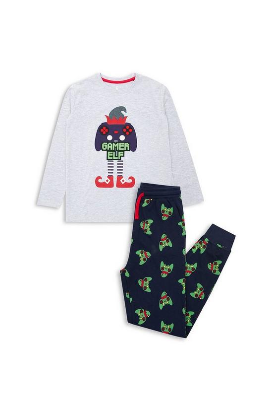 Threadboys Long Sleeve Cotton 'Gamester' Christmas Pyjama Set 1