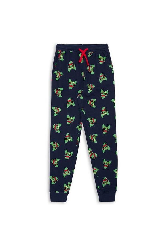 Threadboys Long Sleeve Cotton 'Gamester' Christmas Pyjama Set 3