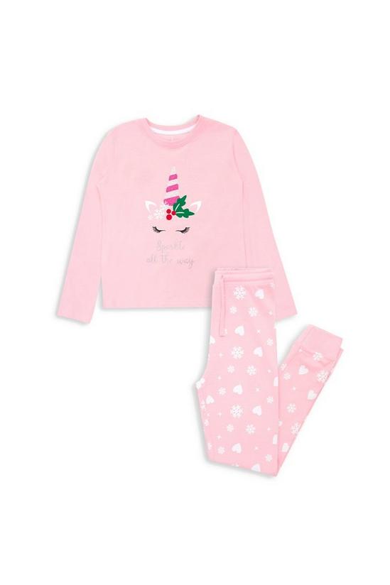 Threadgirls Long Sleeve Cotton 'Sparkle' Christmas Pyjama Set 1