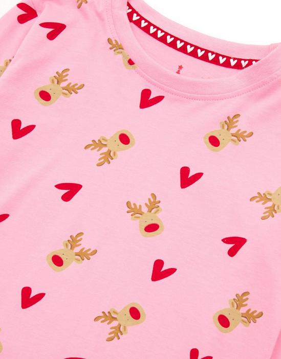 Threadgirls Long Sleeve Cotton 'Sleigh' Christmas Pyjama Set 4