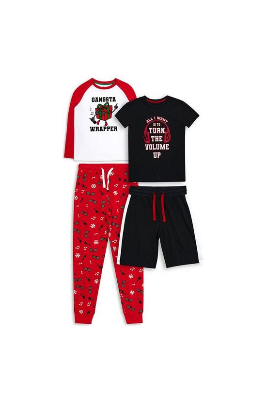Threadboys 2 Pack Cotton Assorted 'Pie' Christmas Pyjama Sets 1