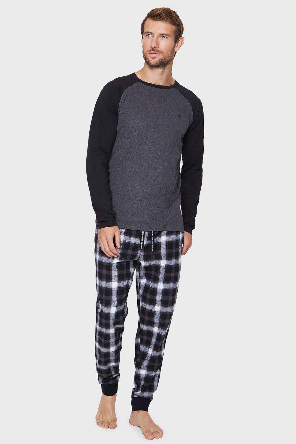 'Hamilton' Cotton Blend Check Pyjama Set