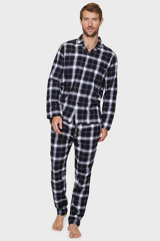 Threadbare 'Glen' Button Through Pyjama Set 1