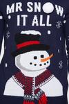 Threadbare 'Family Snowman' Festive Jumper thumbnail 5