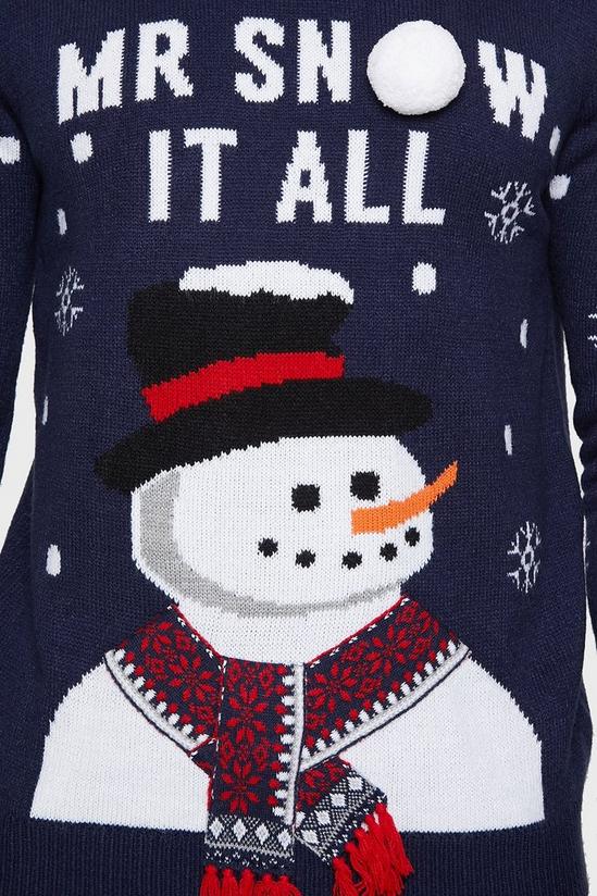 Threadbare 'Family Snowman' Festive Jumper 5