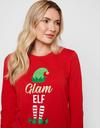 Threadbare Long Sleeve Cotton 'Cane' Christmas Pyjama Set thumbnail 3