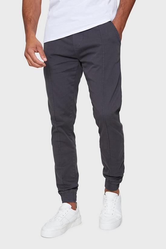 Threadbare 'Metro' Cuffed Casual Trousers With Stretch 1