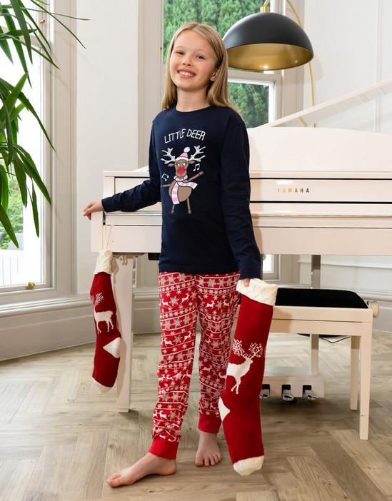 Threadgirls Long Sleeve Cotton 'Deer' Christmas Pyjama Set 2