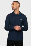 Threadbare 3 Pack Cotton 'Withers' Long Sleeve Polo Shirts thumbnail 4