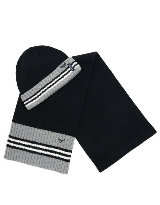 Threadbare 'Joel' Knitted Hat and Scarf Set 1