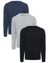 Threadbare 3 Pack Cotton 'Grandad' Long Sleeve T Shirts thumbnail 1