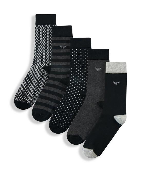 Threadbare 'Winston' 5 Pack Ankle Socks 1