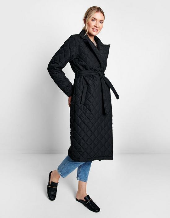 Threadbare 'Thea' Quilted Trench Coat 1