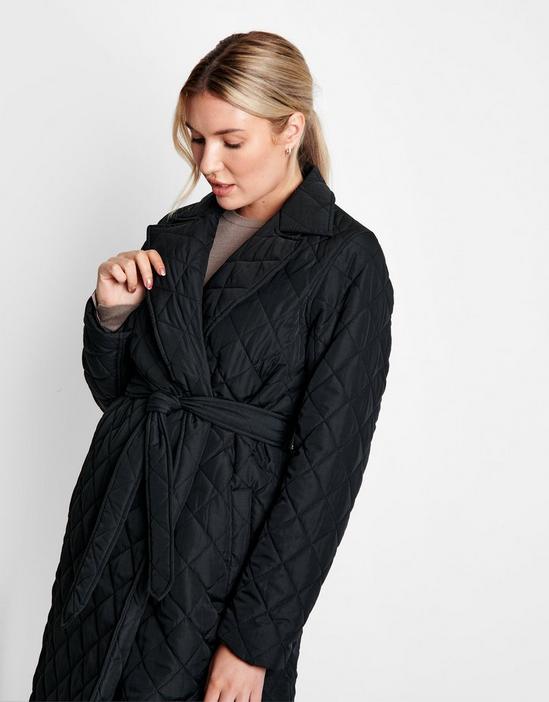 Threadbare 'Thea' Quilted Trench Coat 4