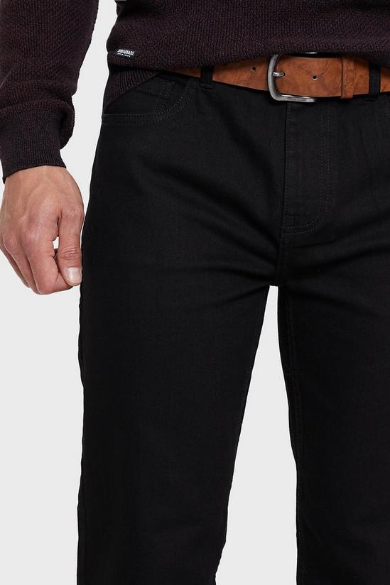 Threadbare Rainford' Belted Straight Fit Jeans 4