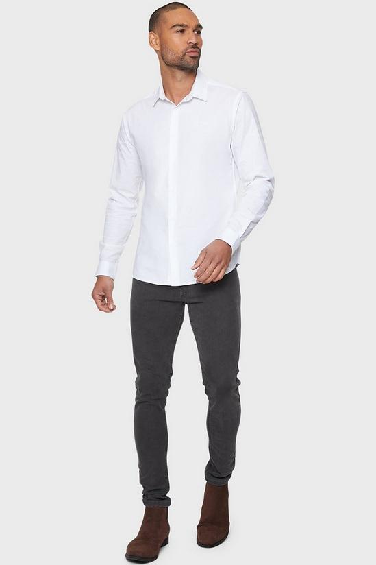 Threadbare 'Olly'  Lightweight Regular Fit Long Sleeve Cotton Shirt 3