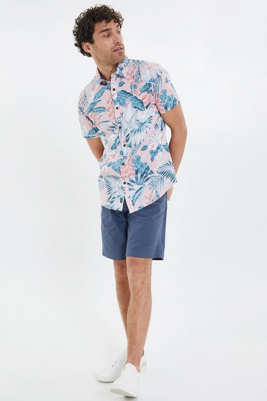 Threadbare 'Tropical' Cotton Short Sleeve Hawaiian Style Shirt 3