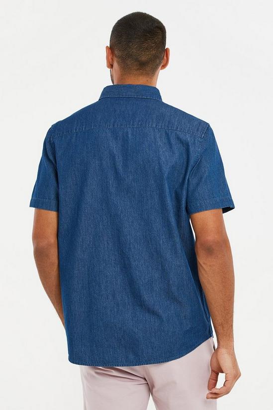 Threadbare 'Pied' Short Sleeve Denim Shirt 2