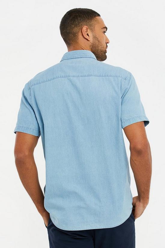 Threadbare 'Pied' Short Sleeve Denim Shirt 2
