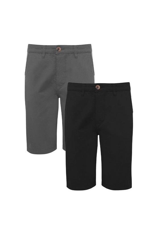 Threadbare 2 Pack 'Southsea' Chino Shorts 1