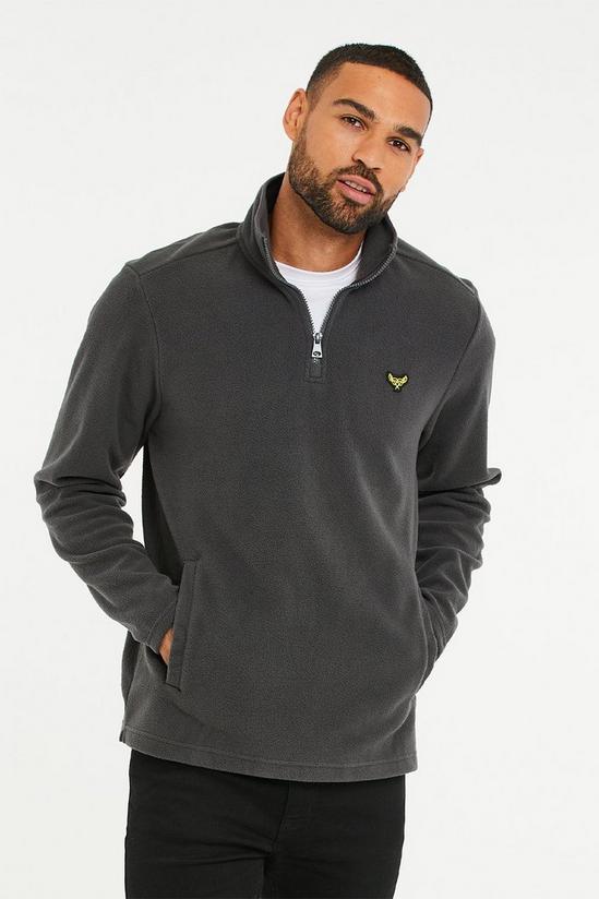 Hoodies & Sweatshirts | 'Blade' Quarter Zip Fleece Sweatshirt | Threadbare