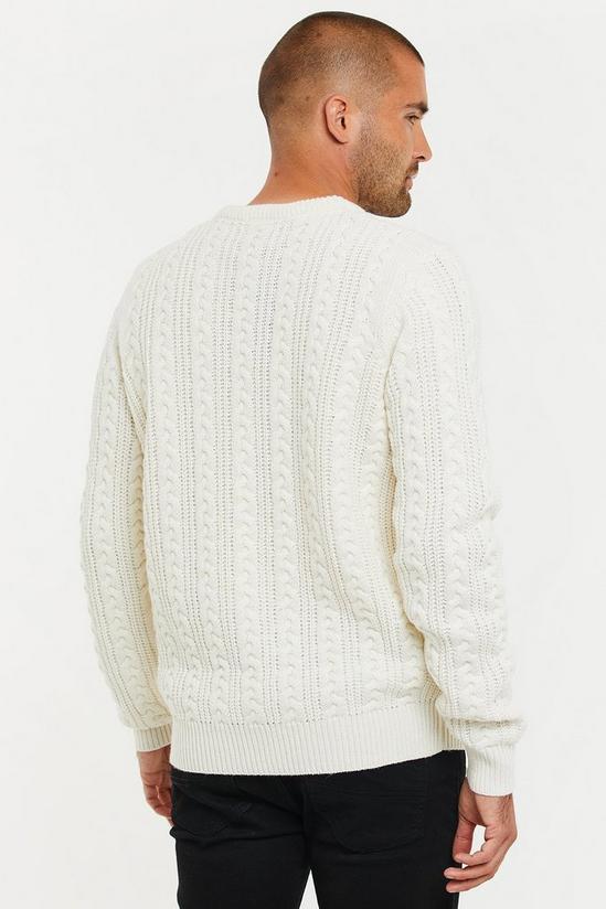 Threadbare 'Ely' Cable Knit Crew Neck Jumper 2