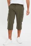 Threadbare 'Panel' 3/4 Length Belted Cargo Trousers thumbnail 1