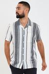 Threadbare 'Indigo' Luxe Linen Bland Revere Collar Short Sleeve Shirt thumbnail 1