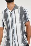 Threadbare 'Indigo' Luxe Linen Bland Revere Collar Short Sleeve Shirt thumbnail 4
