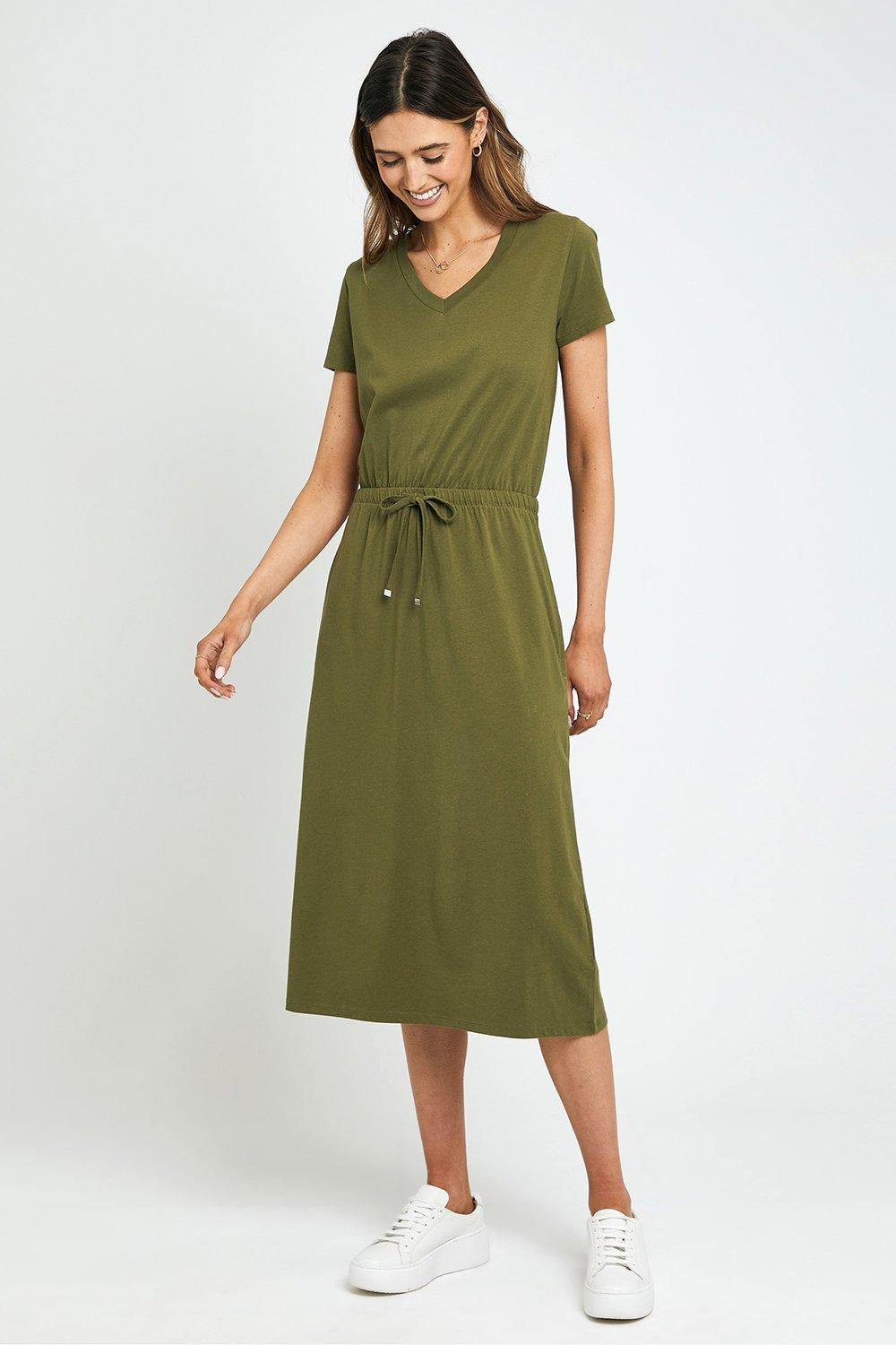 'Willow' Cotton Jersey Midi Dress