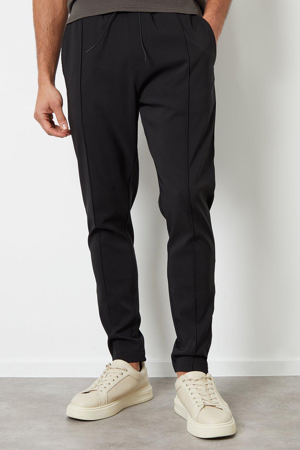 'Swinton' Luxe Pull-On Seam Detail Stretch Trousers