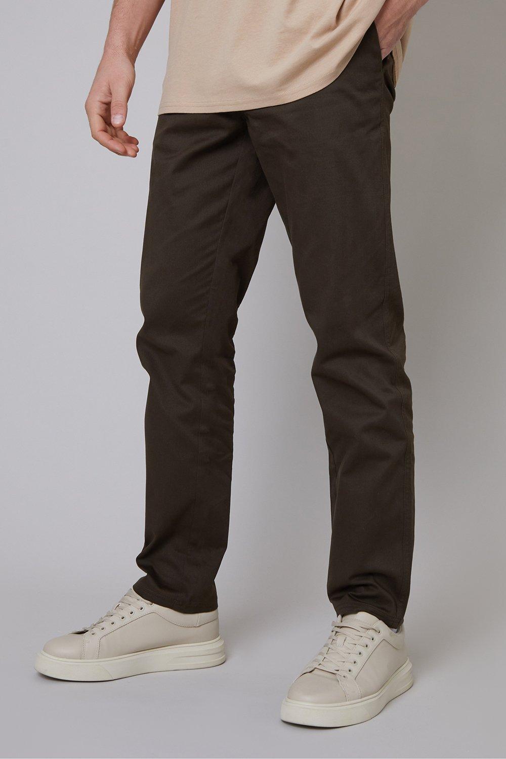 'Laurito' Cotton Regular Fit Chino Trousers with Stretch