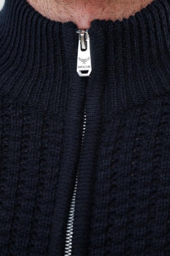 Threadbare 'Samb' Zip Through Cardigan With Wool 4