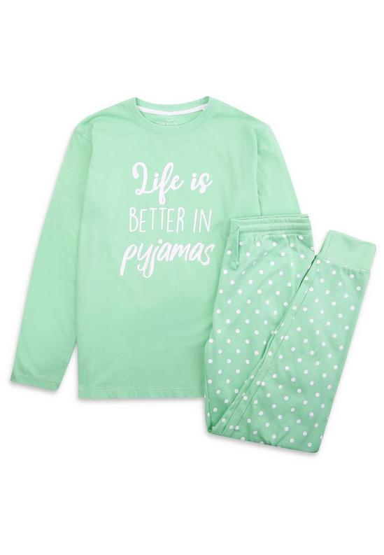 Threadgirls Girls 'Life' Cotton Pyjama Set 1