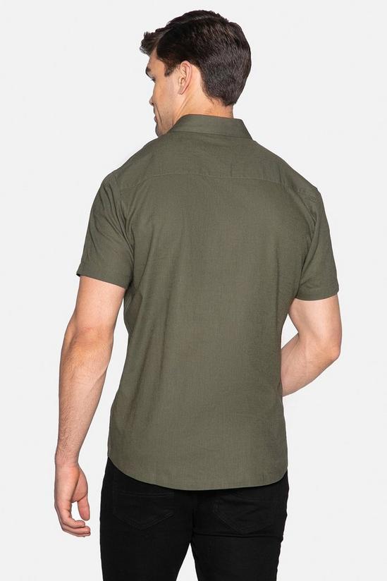 Threadbare Short Sleeve Linen Blend 'Force' Shirt 2