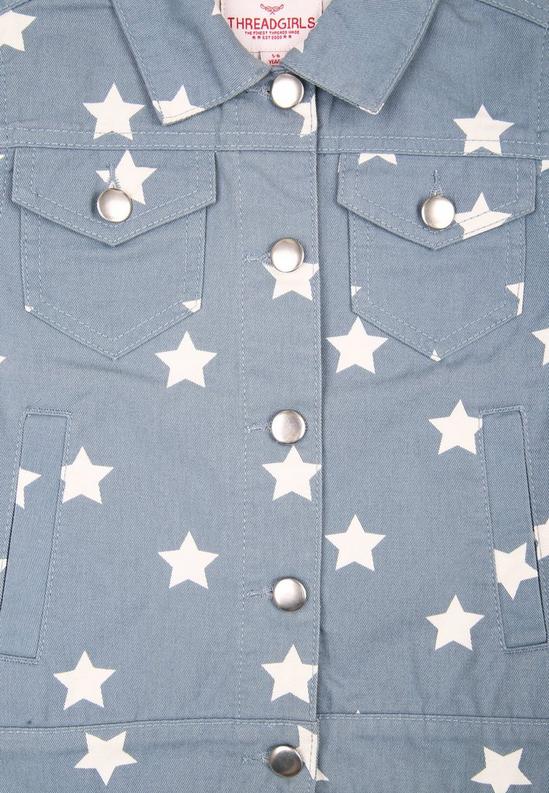 Threadgirls 'Skye' Star Print Denim Jacket 4