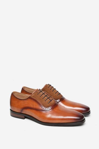 'Elms' Premium Leather & Suede Oxford Shoes
