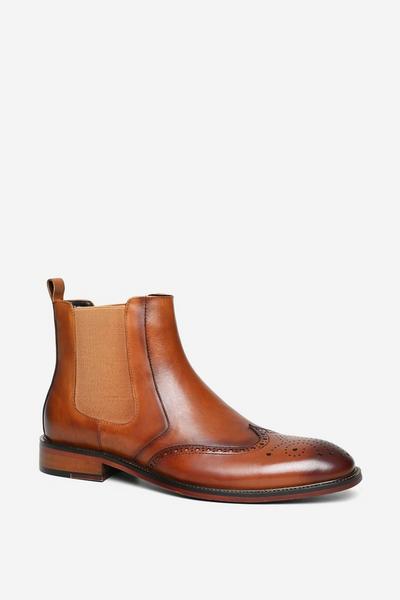 'Stokley' Premium Leather Chelsea Boots
