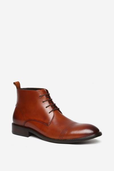 'Sherlock' Premium Leather Derby Boots