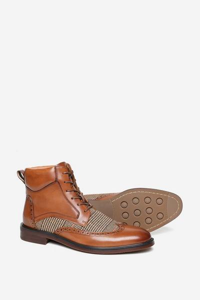 'Crosswall' Premium Leather Derby Boots