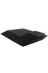 Lara May Set of 8 Jet Black Recycled Leather Placemats and 8 Leather Coasters thumbnail 1