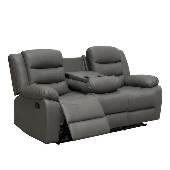 LUXURY LIFE Roma Leather 3 Seater Recliner Sofa 3